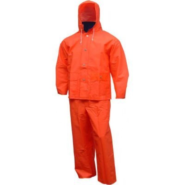 Tingley Rubber Tingley® S63219 Comfort-Tuff® 2 Pc Suit, Blaze Orange, Attached Hood, Small S63219.SM
